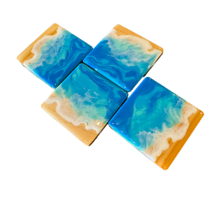 Set of 4 resin coasters