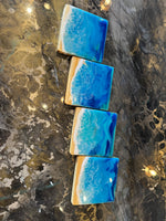 Load image into Gallery viewer, Beach Waves Resin Coaster - set of 4
