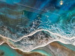 Load image into Gallery viewer, Handcrafted Ocean Resin Wall Art – 12” x 24” Coastal Wave on Wood Beach House Decor | Modern Coastal Artwork

