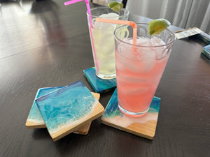 custm wave resin coasters