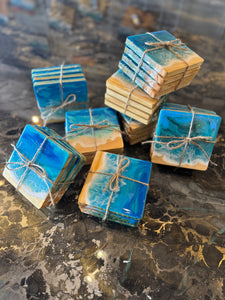 Coasters - custom resin, set of 4 in bundles