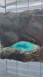 Load and play video in Gallery viewer, Resin art-bright blue lakes in dark stone
