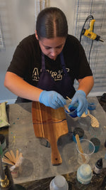 Load and play video in Gallery viewer, Monday 7/13/26 6pm-Resin Class-Acacia Board
