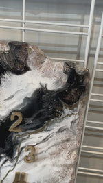 Load and play video in Gallery viewer, Faux Marble Clock 22”x22”
